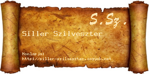 Siller Szilveszter névjegykártya